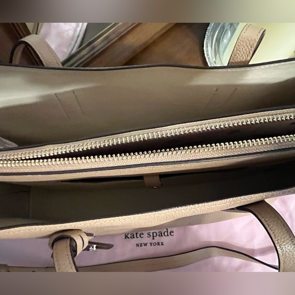 OFFERS OPEN! Kate Spade Beige Cream Tote Bag for laptop or work or personal - Picture 8 of 16